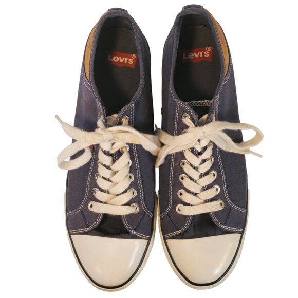 Levi's Men's Navy Canvas Lace Up Sneakers Size 12 - Picture 3 of 8
